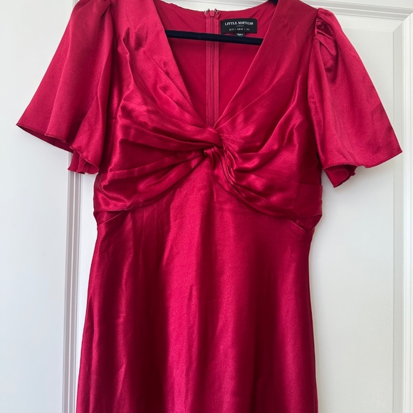 ASOS Little Mistress tea dress in Autumn Red Size 8 - Picture 4 of 8